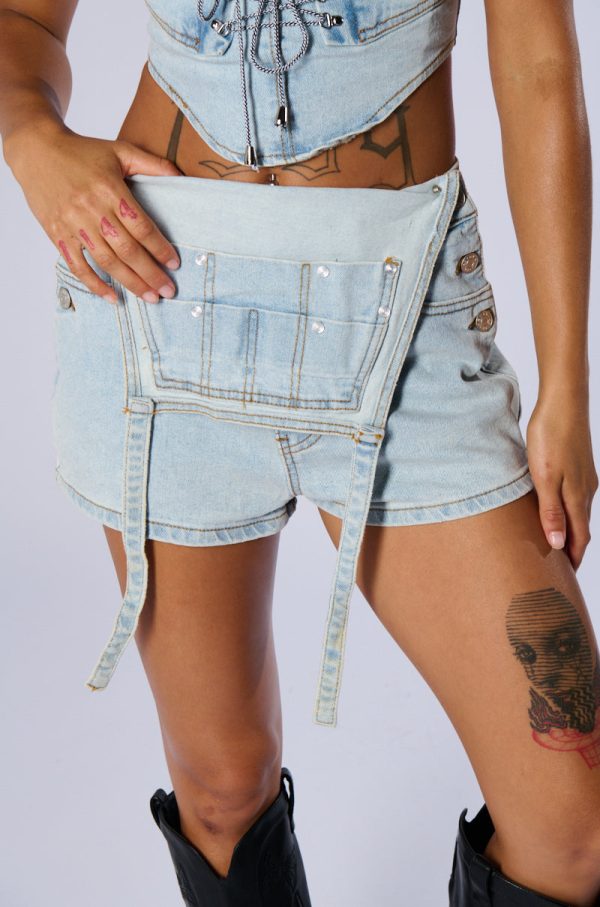 SELFISH SOUL DENIM SHORT Hot on Sale