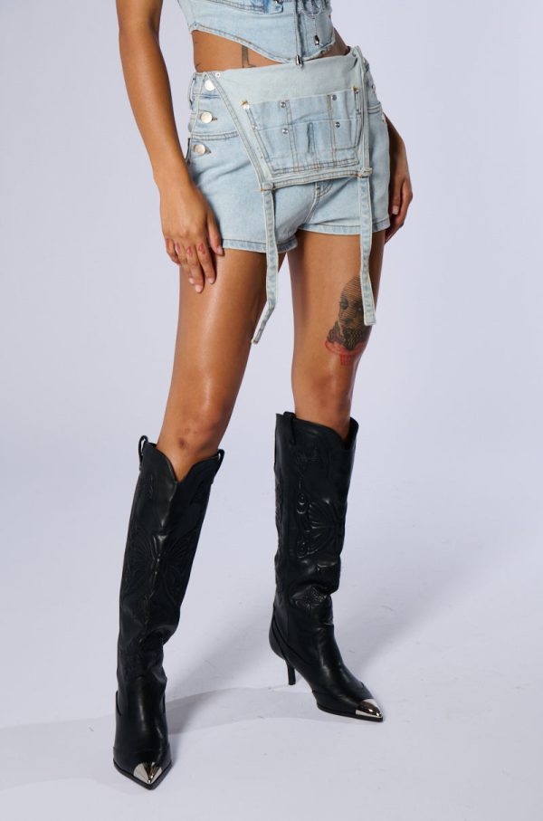 SELFISH SOUL DENIM SHORT Hot on Sale