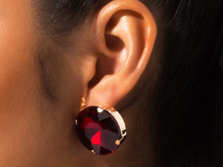 BIG RED EARRING Hot on Sale