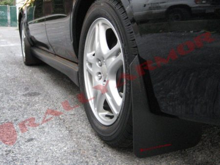 Rally Armor 02-07 Subaru WRX STI RS 2.5i (Wagons Req. Mod.) Basic Black Mud Flap w Red Logo Online Hot Sale