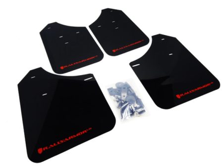 Rally Armor 02-07 Subaru WRX STI RS 2.5i (Wagons Req. Mod.) Black UR Mud Flap w Red Logo Online Sale