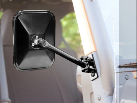 Rugged Ridge 97-18 TJ JK Black Rectangular Quick Release Mirrors For Cheap