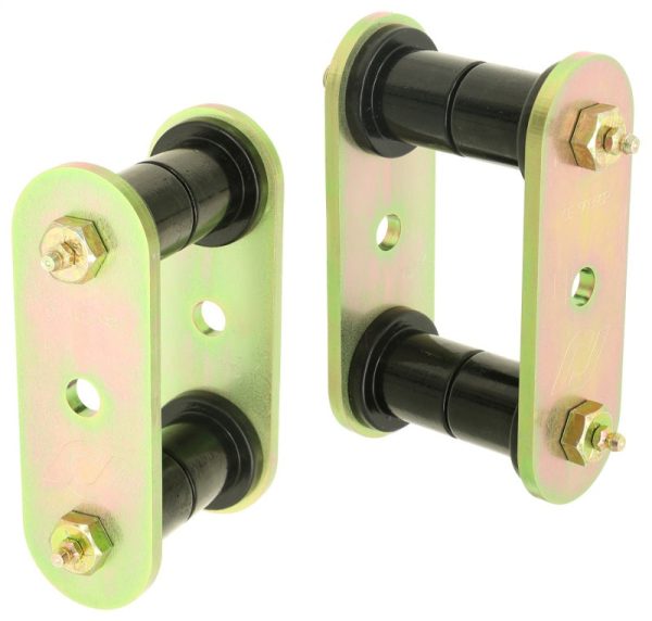 RockJock YJ HD Leaf Spring Shackles Rear w  Urethane Bushings HD Greasable Bolts Pair Hot on Sale