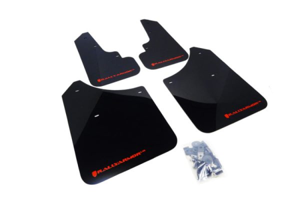 Rally Armor 03-08 Subaru Forester Black UR Mud Flap w  Red Logo Online Sale