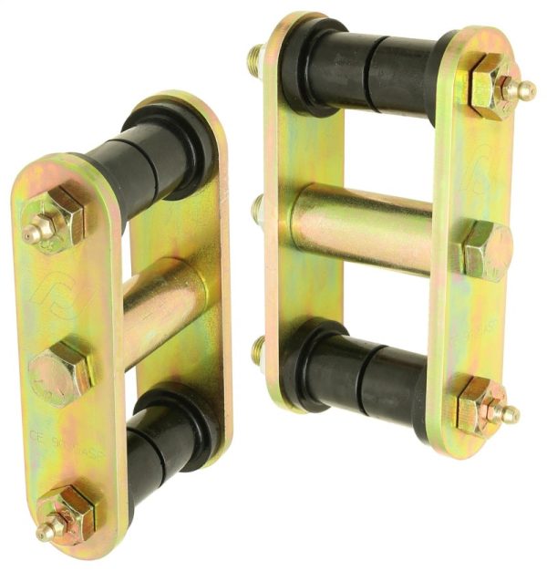 RockJock 76-86 CJ HD Leaf Spring Shackles Front w  Urethane Bushings HD Greasable Bolts Pair Online Sale