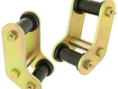 RockJock YJ Boomerang Leaf Spring Shackles Rear w  Urethane Bushings HD Greasable Bolts Pair Online