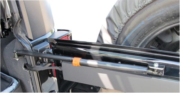 Rampage 2007-2010 Jeep Wrangler(JK) Rear Door Heavy Duty Gas Strut - Black For Sale