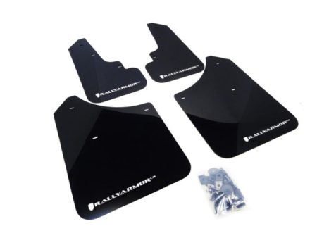 Rally Armor 03-08 Subaru Forester Black UR Mud Flap w  White Logo on Sale