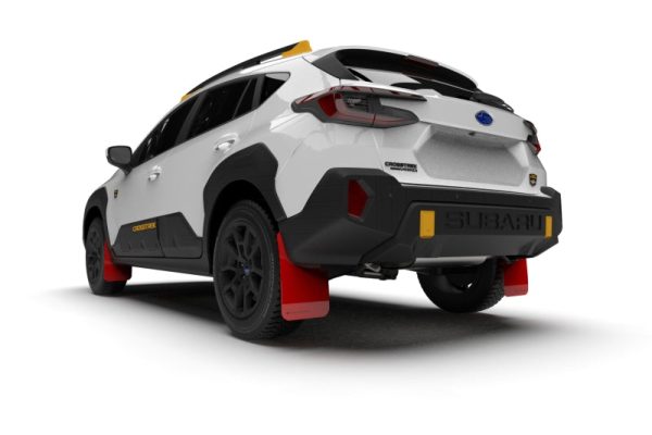 Rally Armor - 2024 Subaru Crosstrek (Wilderness Only) Red UR Mud Flap W Black Logo - No Drilling Req Discount