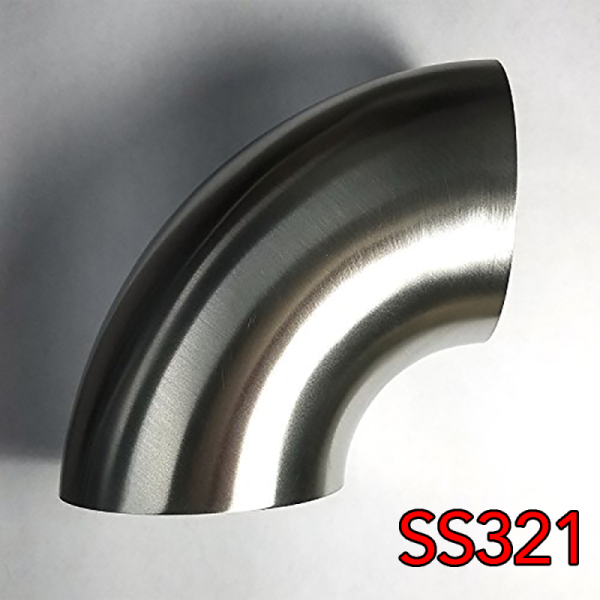 Stainless Bros 3.5 in SS321 90 Deg Elbow - 1D   3.5in CLR - 16GA   .065in - No Leg Online Sale