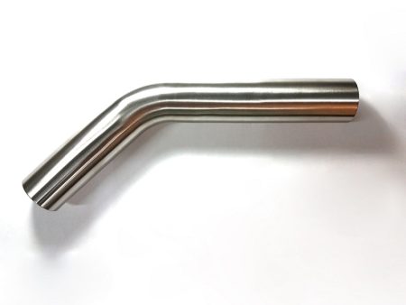 Stainless Bros 2.50in Diameter 1.5D   3.75in CLR 45 Degree Bend 5in leg 8in leg Mandrel Bend Supply