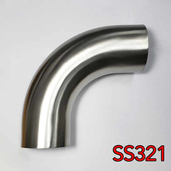 Stainless Bros 2.5in SS321 90Deg Elbow 1.5D 3.75in CLR - 16GA .065in w Leg Online now