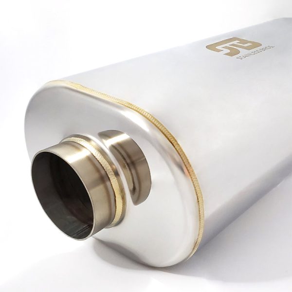 Stainless Bros 3.0in x 17.0in OAL SS304 Muffler - Polished Cheap