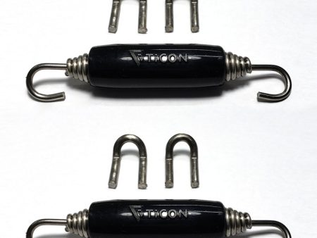 Stainless Bros Spring Tab Kit - 5 Pack SS304 (5 Springs 10 Hooks and 5 Black Silicone Sleeves) Cheap