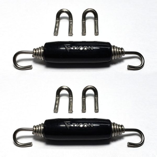 Stainless Bros Spring Tab Kit - 5 Pack SS304 (5 Springs 10 Hooks and 5 Black Silicone Sleeves) Cheap