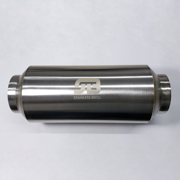 Stainless Bros 3.0in x 17in OAL Lightweight Muffler - Matte Finish Supply